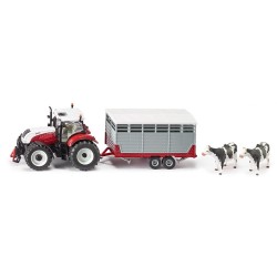 1:32 STEYR CVT 6230 con remolque ganadero