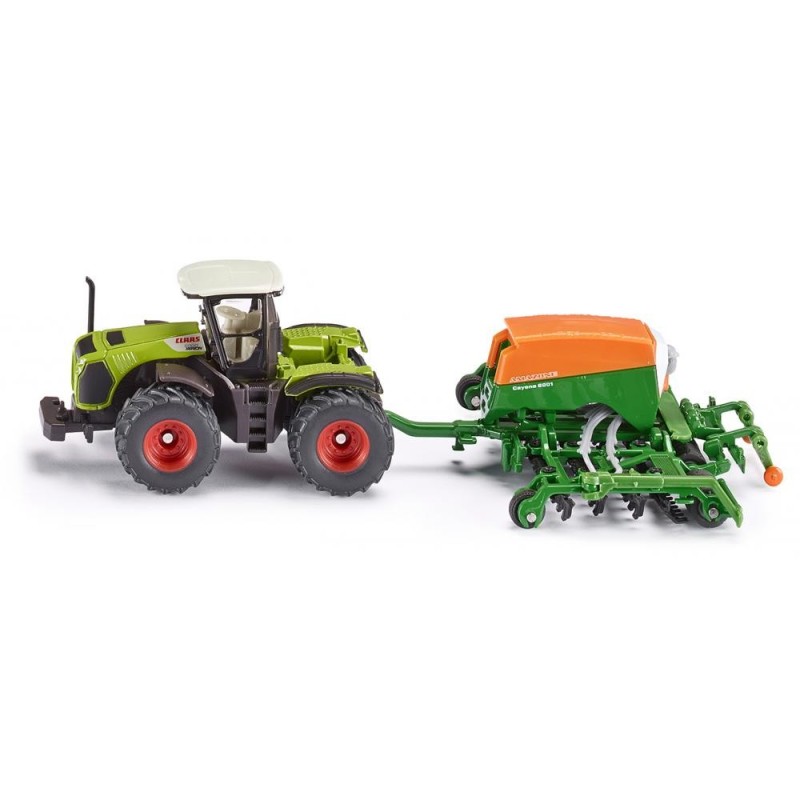 TRACTOR CON SEMBRADORA.