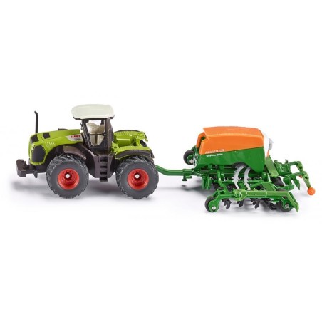 TRACTOR CON SEMBRADORA.