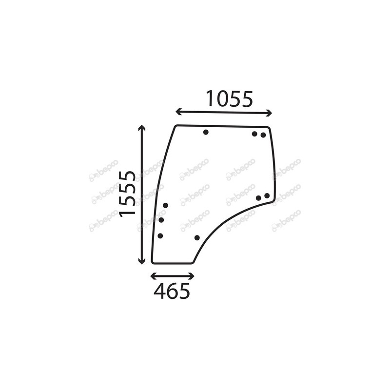 KUBOTA M95 GX-III - Luna puerta izquierda