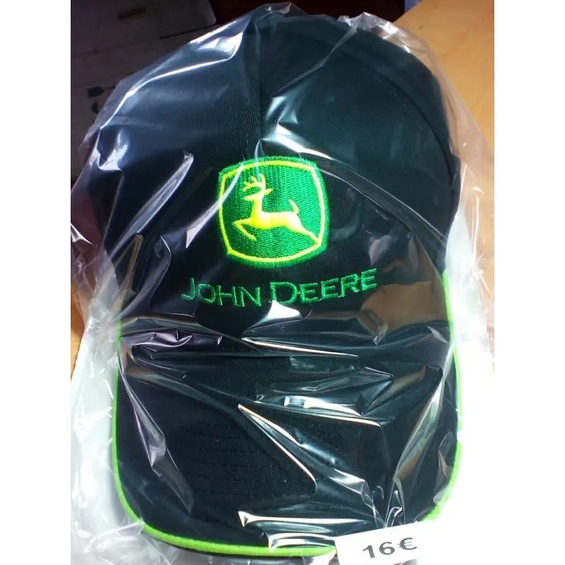 Gorra JOHN DEERE negra-verde (Adulto)