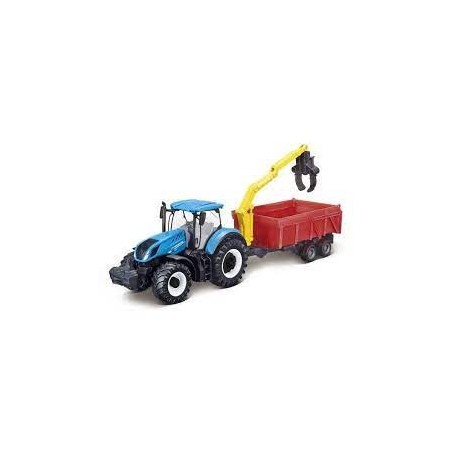 1:50 NEW HOLLAND T7.315 con remolque y grúa