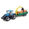 1:50 NEW HOLLAND T7.315 con remolque forestal