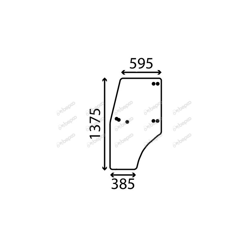 JOHN DEERE 5510N - Luna puerta izquierda