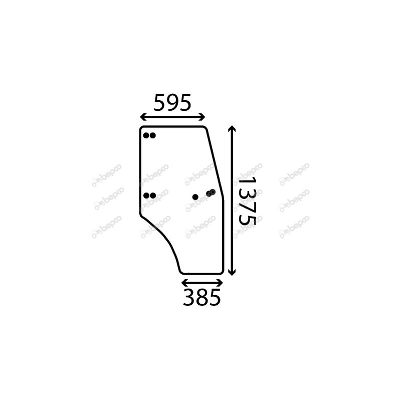 JOHN DEERE 5510N - Luna puerta derecha