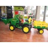 6:09 JOHN DEERE con pala y remolque 12V Motor eléctrico