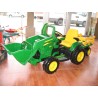 6:09 JOHN DEERE con pala y remolque 12V Motor eléctrico