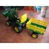 6:09 JOHN DEERE con pala y remolque 12V Motor eléctrico