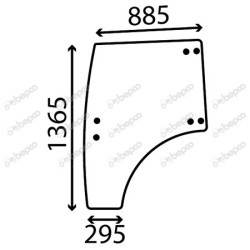 JOHN DEERE 3320 Compact - Luna puerta izquierda