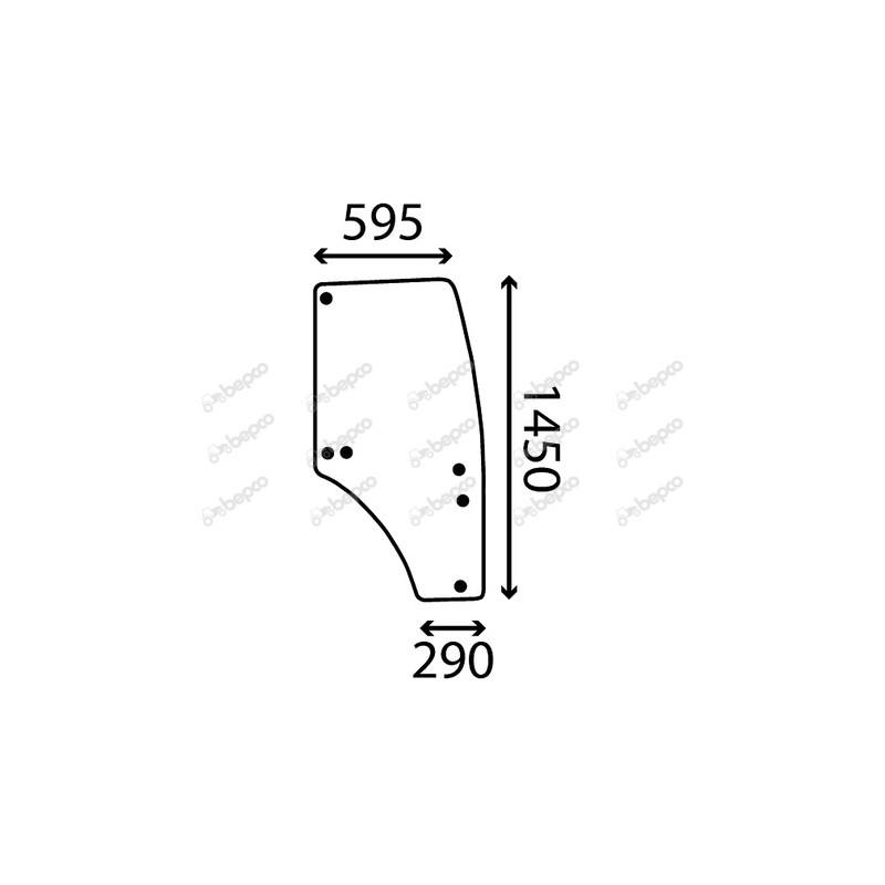 JOHN DEERE 5525 - Luna puerta derecha