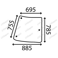 JOHN DEERE 5525 - Luna lateral derecha