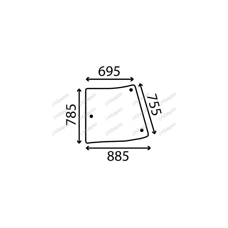 JOHN DEERE 5525 - Luna lateral izquierda