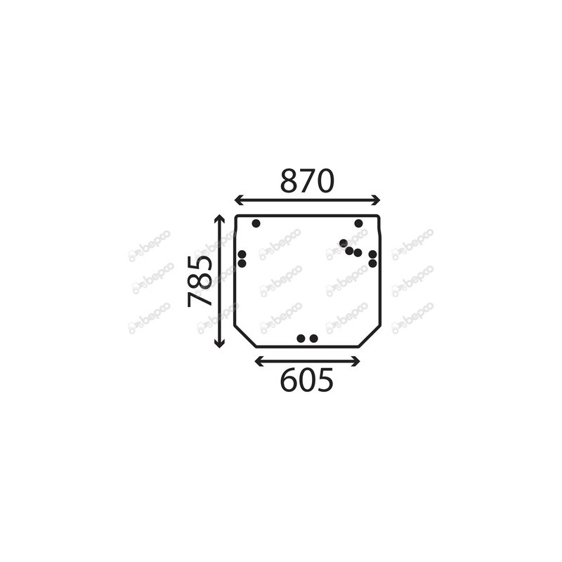 JOHN DEERE 5050E - Luna trasera