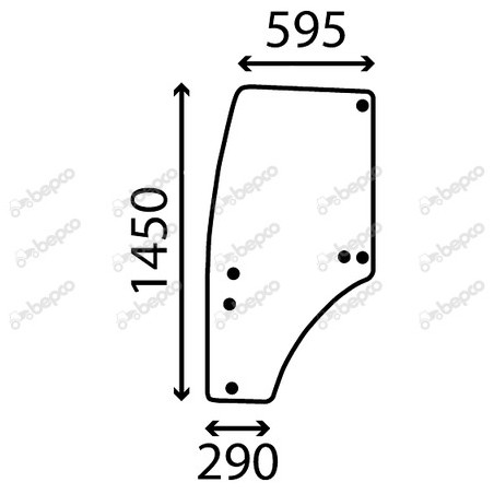 JOHN DEERE 5055E - Luna puerta izquierda