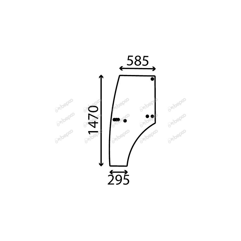 JOHN DEERE 5080G - Luna puerta izquierda