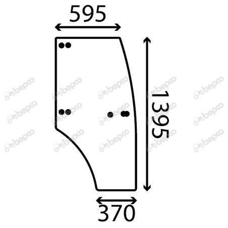 JOHN DEERE 5100GF - Luna puerta derecha