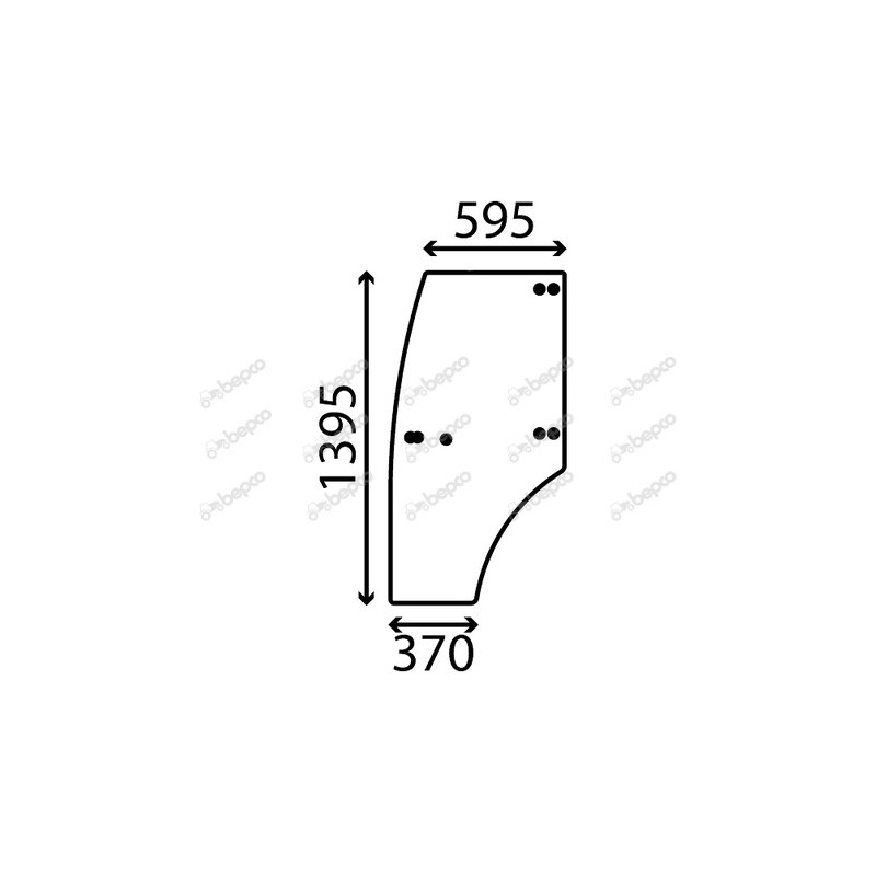 JOHN DEERE 5080GF - Luna puerta izquierda