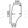 JOHN DEERE 5080GF - Luna puerta izquierda