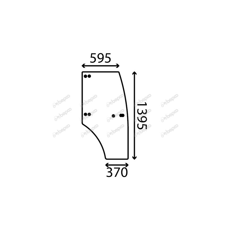 JOHN DEERE 5080GF - Luna puerta derecha