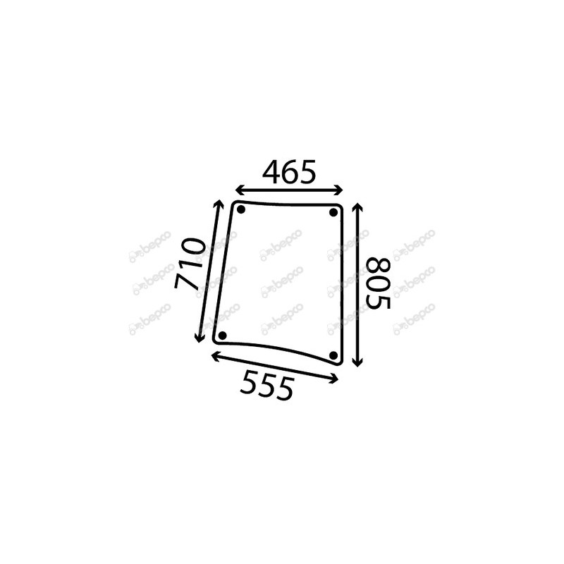 JOHN DEERE 5080GF - Luna lateral derecha