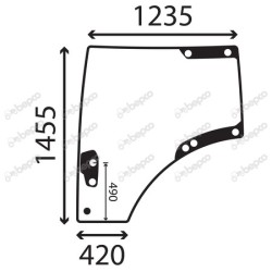 JOHN DEERE 6120R - Luna puerta izquierda