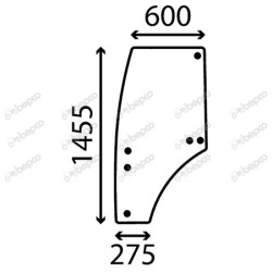 JOHN DEERE 6090RC - Luna puerta izquierda