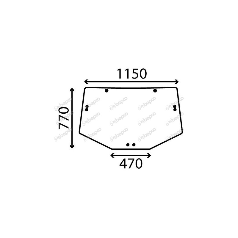 JOHN DEERE 7220 - Luna trasera antihielo