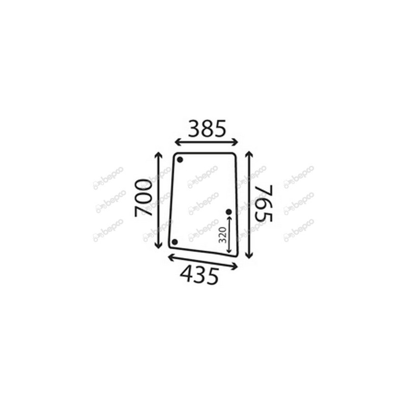 JOHN DEERE 7220 - Luna lateral derecha