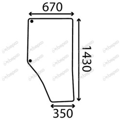 JOHN DEERE 7220 - Luna puerta derecha