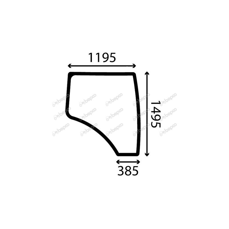 JOHN DEERE 8245R - Luna lateral derecha