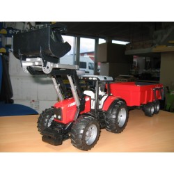 1:16 MASSEY FERGUSON 7480 con Pala y remolque basculante