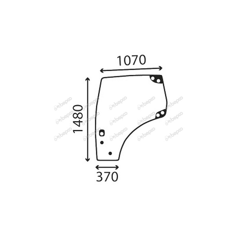 NEW HOLLAND T5.110 Auto Command - Luna puerta izquierda