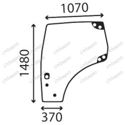 NEW HOLLAND T5.110 Auto Command - Luna puerta izquierda