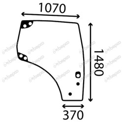 NEW HOLLAND T6.145 Auto Command - Luna puerta derecha