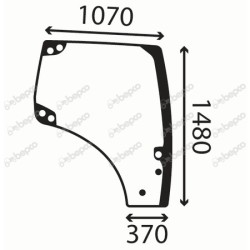 NEW HOLLAND T6.140 Auto Command - Luna puerta derecha