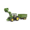 1:16 JOHN DEERE 7R 350 con pala y remolque basculante