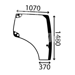 New Holland T7050 - Luna puerta derecha