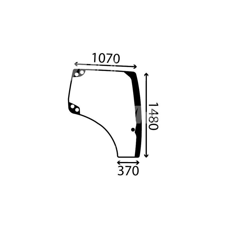 STEYR 6130 CVT - Luna puerta derecha