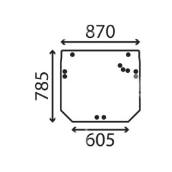 JOHN DEERE 5080 - Luna trasera