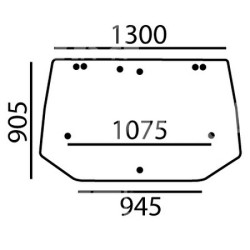 FORD 5640 - Luna trasera