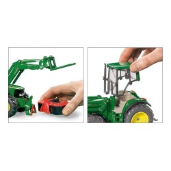 copy of 1:32 JOHN DEERE 6820 con pala y remolque basculante