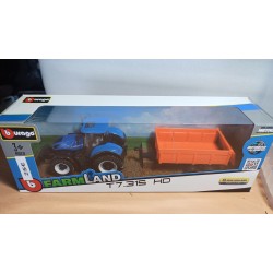 copy of 1:50 NEW HOLLAND T7.315 con remolque y grúa