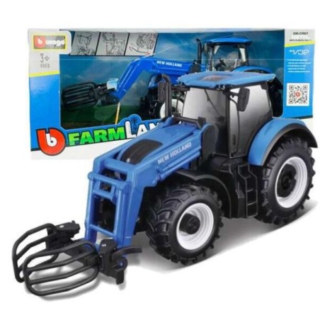 1:32 NEW HOLLAND T7.315 con pinza rulos Burago