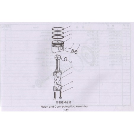 1000 1-15 Piston and Connecting Rod Assembly