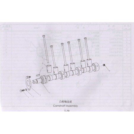 1000 1-19 Camshaft Assembly