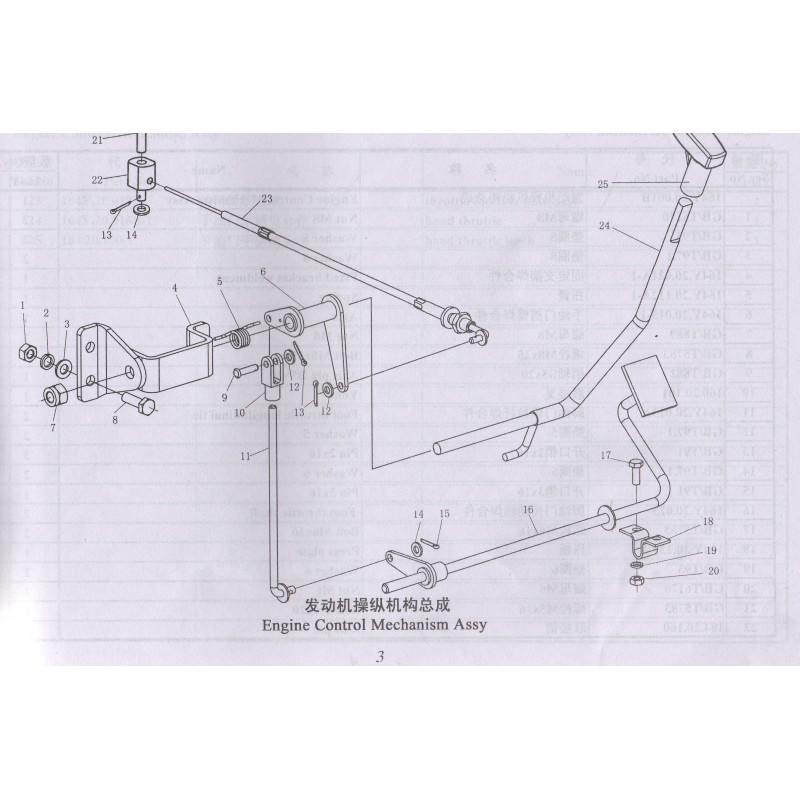 1000 P3 Engine Control Mechanism Assy