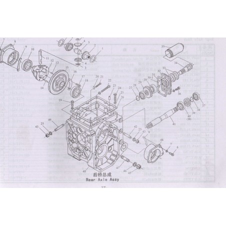 1000 P37 Rear Axle Assy