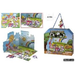 3:09 Puzzle 3D Granja 45 piezas 34x42cm