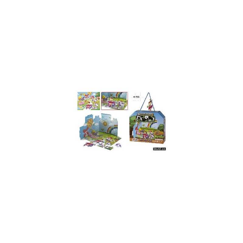 3:09 Puzzle 3D Granja 45 piezas 34x42cm